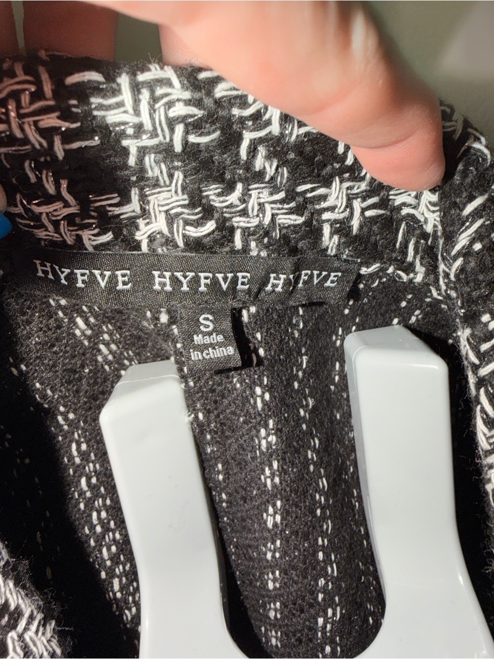 NWT HYFVE Black White Tweed Double Breasted Vest - Picture 4 of 8